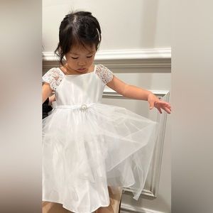 Flower Girl White Dress